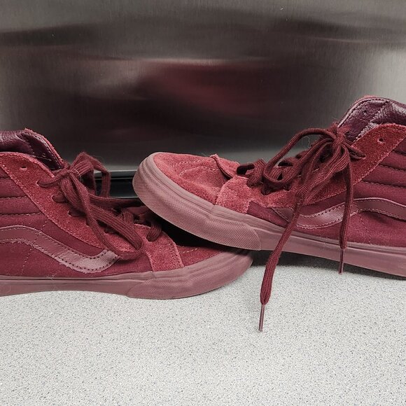 Maroon Zip Vans Sk8hi - Picture 5 of 9